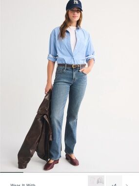 Abercrombie High Rise Straight Jeans
